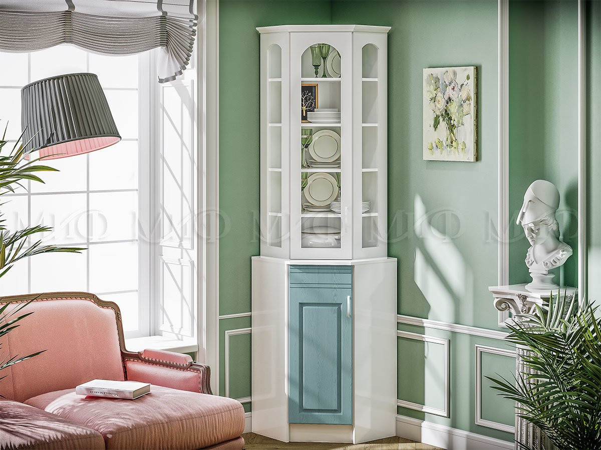 Буфет Кармен Угловой МДФ (Ш-580 x Г-580 х В-2270 мм)/Разные Цвета