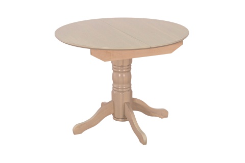 Стол раздвижной с круглой крышкой выбеленная береза