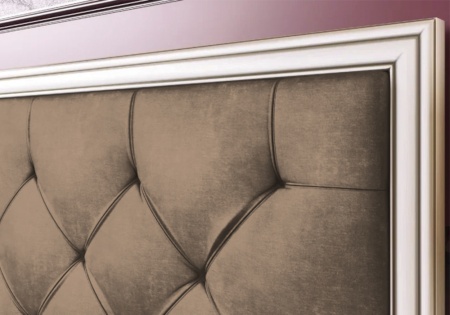 Кровать Габриэлла вудлайн кремовый / аруша венге патина / богемия кофе