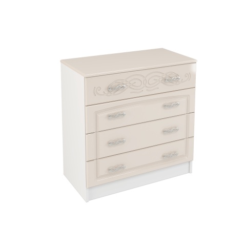 Комод Венесуэла МДФ/Жемчуг Глянец (Ш-800 х В-820 х Г-420 мм)