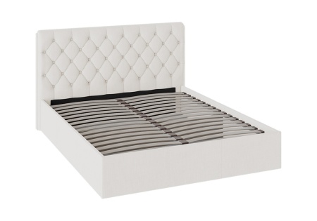 Кровать Франческа 1.6 м замша светло-бежевая