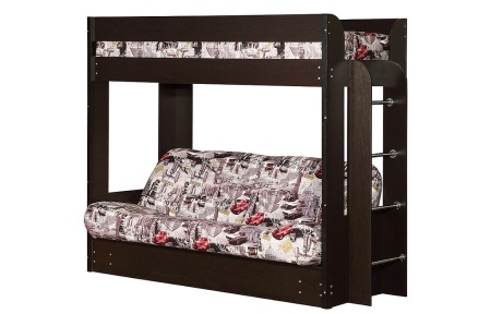 Диван-Кровать Fashion Двухъярусная с Матрасом/Разные Цвета Ш-2090 х  Г-860- х 1730 мм