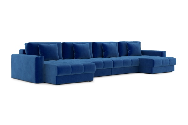 Диван п-образный тик-так Монарх М2О2 темно-синий