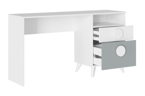 Письменный стол Кубо белый / грин грей софт