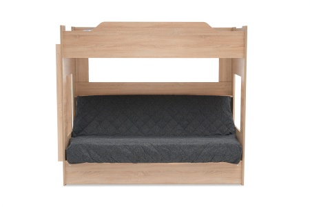 Двухъярусная кровать с диван-кроватью темно-серый / дуб сонома