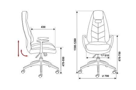 Кресло руководителя Бюрократ Zen черное